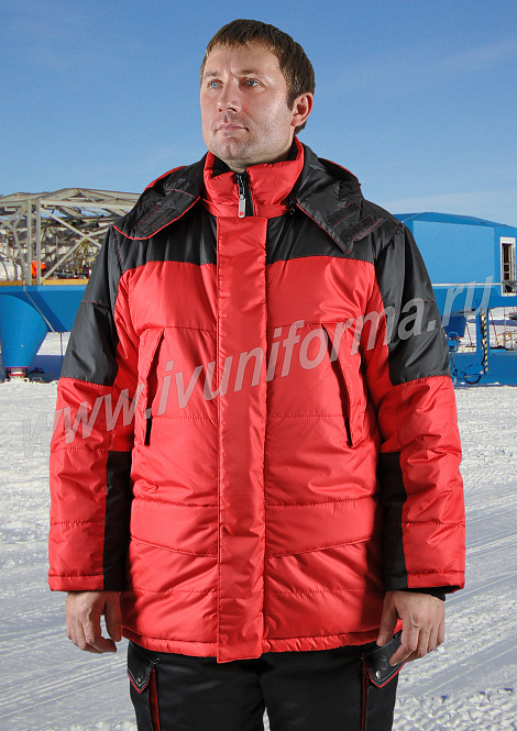 Куртка рабочая зимняя мужская "Союз" (красная)